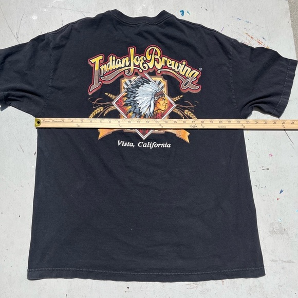 Men's Indian Joe Brewing T-Shirt Black Spell-Out NO SIZE Craft Beer San Diego CA - Picture 9 of 12